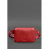Кожаная женская поясная сумка Dropbag Mini красная