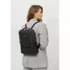 Кожаный женский городской рюкзак на молнии Cooper черный флотар