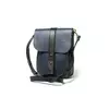 Мужская кожаная сумка Mini Bag сине-черная