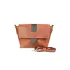 Женская кожаная сумка Nora коньячно-коричневая винтажная