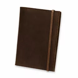 Кожаная обложка для паспорта 1.0 темно-коричневая