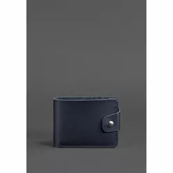 Кожаное портмоне 4.3 темно-синее