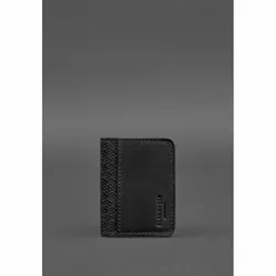 Мужская кожаная обложка для ID-паспорта и водительских прав 4.0 Карбон черная