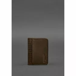 Мужская кожаная обложка для ID-паспорта и водительских прав 4.0 Карбон темно-коричневая