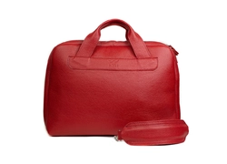 Шкіряна ділова сумка Attache Briefcase червоний флотар