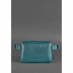Кожаная поясная сумка Dropbag Mini зеленая