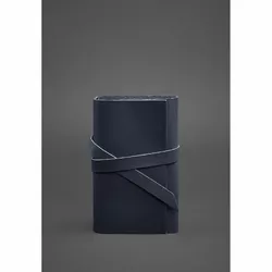 Кожаный блокнот (Софт-бук) 1.0 Темно-синий Краст
