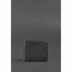 Мужское кожаное портмоне 4.1 (4 кармана) черное Crazy Horse