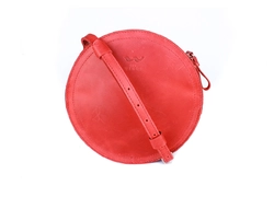 Женская кожаная сумка Amy S красная винтажная