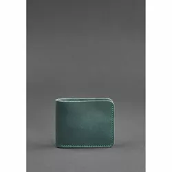 Мужское кожаное портмоне 4.1 (4 кармана) зеленое