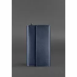 Кожаный клатч-органайзер (Тревел-кейс) 5.1 темно-синий