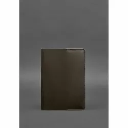 Кожаная обложка для блокнота 6.0 (софт-бук) темно-коричневая