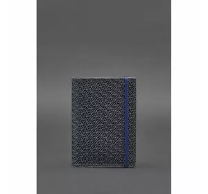 Кожаная обложка для паспорта 2.0 Карбон синяя