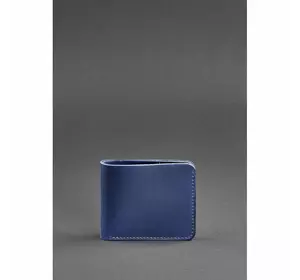 Мужское кожаное портмоне 4.1 (4 кармана) синее
