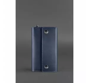 Кожаный клатч-органайзер (Тревел-кейс) 5.0 Темно-синий
