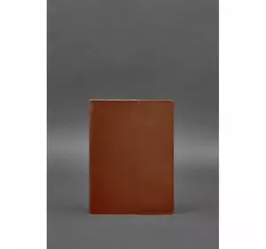 Кожаная обложка для блокнота 6.0 (софт-бук) светло-коричневая