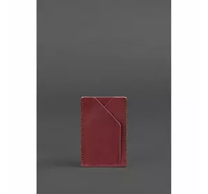 Женский кожаный кард-кейс 8.0 бордовый
