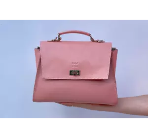 Жіноча шкіряна сумка Classic рожева