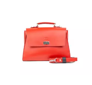 Женская кожаная сумка Classic красная