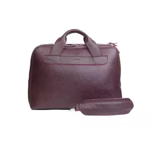 Кожаная деловая сумка Attache Briefcase бордовый флотар