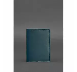 Кожаная обложка для паспорта 1.3 зеленая