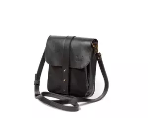 Мужская кожаная сумка Mini Bag черная
