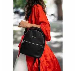 Кожаный женский мини-рюкзак Kylie черный
