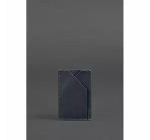 Кожаный кард-кейс 8.0 темно-синий