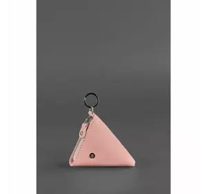 Женская кожаная монетница 2.0 Пирамида розовая