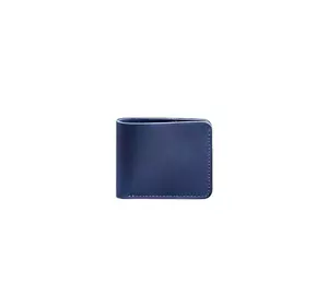 Кожаное портмоне 4.1 синее винтаж