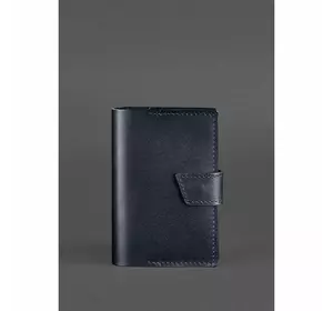 Кожаная обложка для паспорта 4.0 темно-синяя