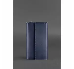 Кожаный клатч-органайзер (Тревел-кейс) 5.1 темно-синий