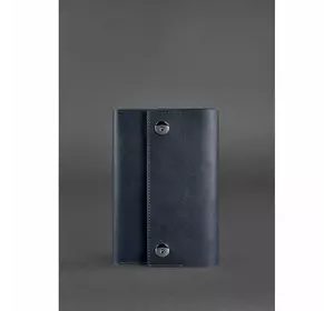 Кожаный блокнот (Софт-бук) 5.0 темно-синий