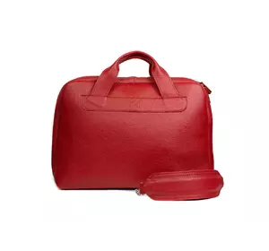 Кожаная деловая сумка Attache Briefcase красный флотар