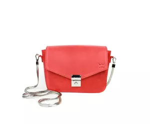 Женская кожаная сумочка Yoko красная винтажная